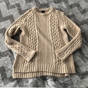 Theory Cream Cable Knit Sweater
